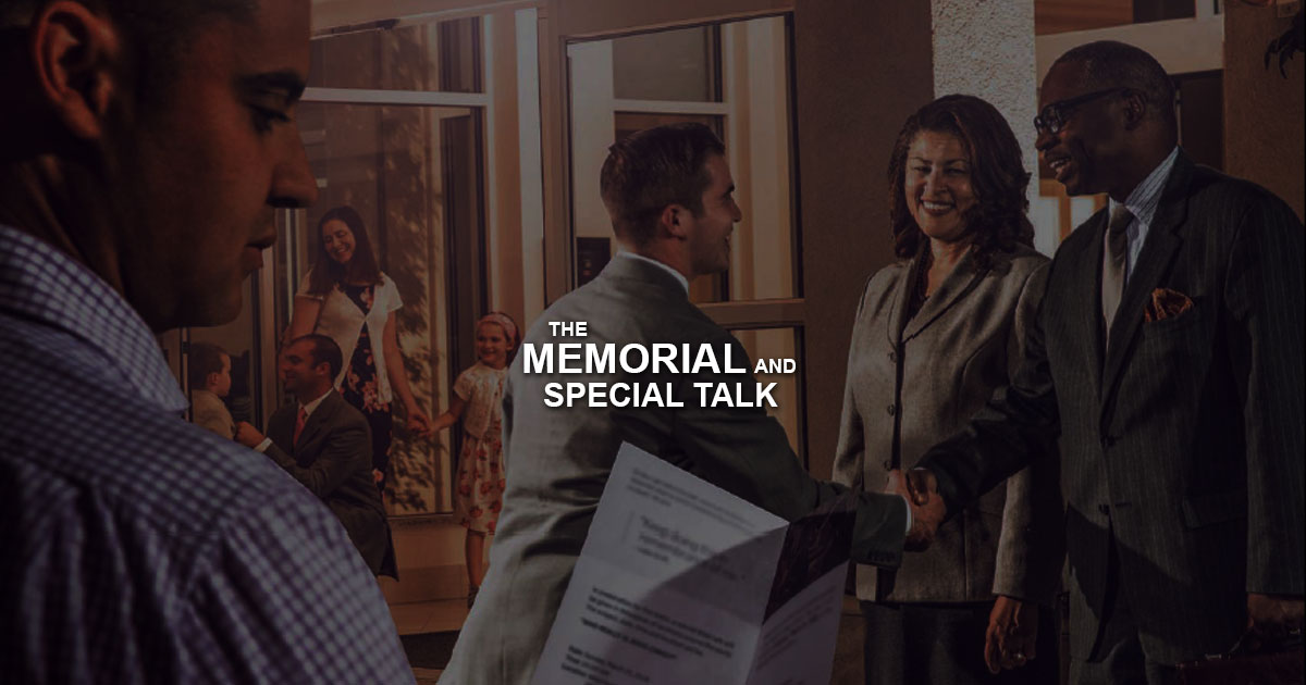 Memorial and Special Talk of Jehovah's Witnesses Avoid