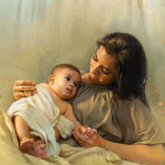 Jesus as a baby - color code white