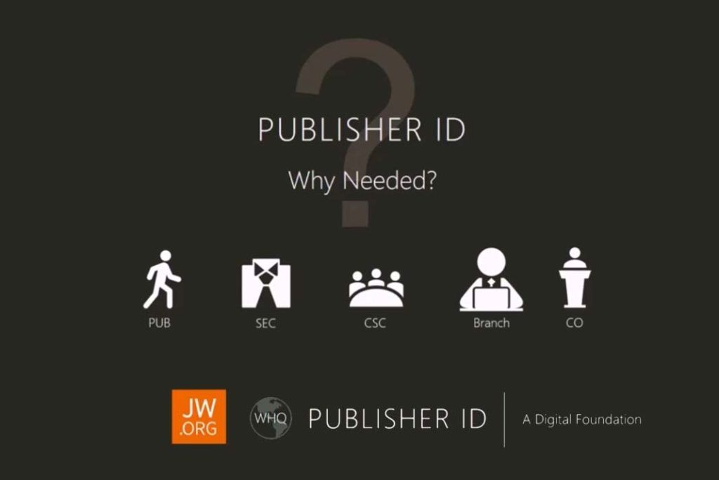 Publisher ID Keeping Track of Jehovah's Witnesses