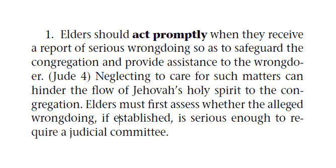 Elders should act promptly