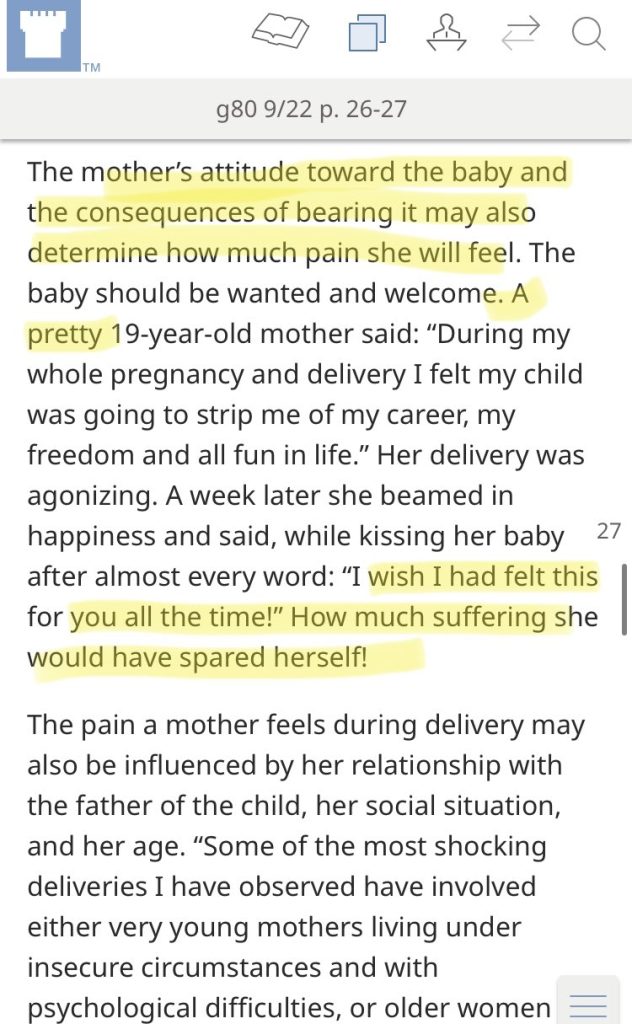 The Amount of Pain Women Suffer in Childbirth is Down to Attitude