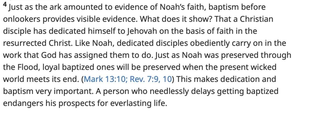 Delaying Baptism Endangers Life, 2018