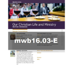 Our Christian Life and Ministry Workbook - March 2016