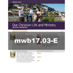 Our Christian Life and Ministry Workbook - March 2017