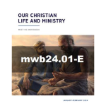 Our Christian Life and Ministry Workbook - January-February. 2024