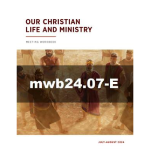 Our Christian Life and Ministry Workbook - July-August, 2024