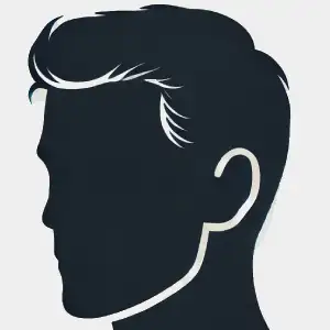 Silhouette of a man's head