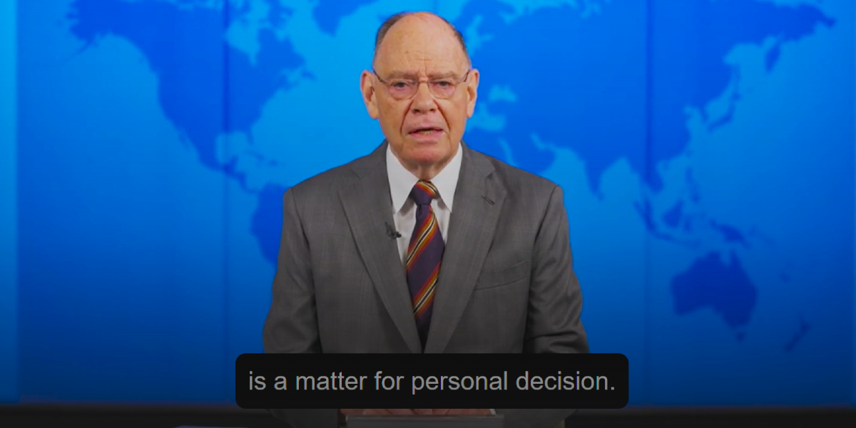 2025 Governing Body Update #5 about additional education being a personal decision