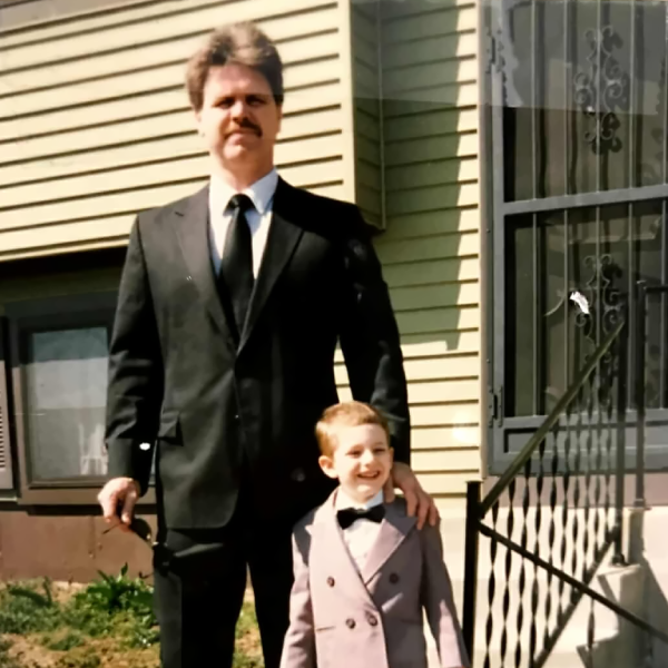 Micah Allen Losh with his Father as Jehovah's Witnesses