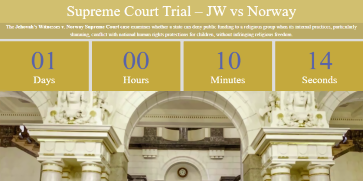 Supreme Court Hearing with Jehovah's Witnesses -AvoidJW